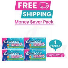 PACK OF 4 - Ga-I$Con Double Action Tablets - (48 Count Each)-(EXP-12/2026)