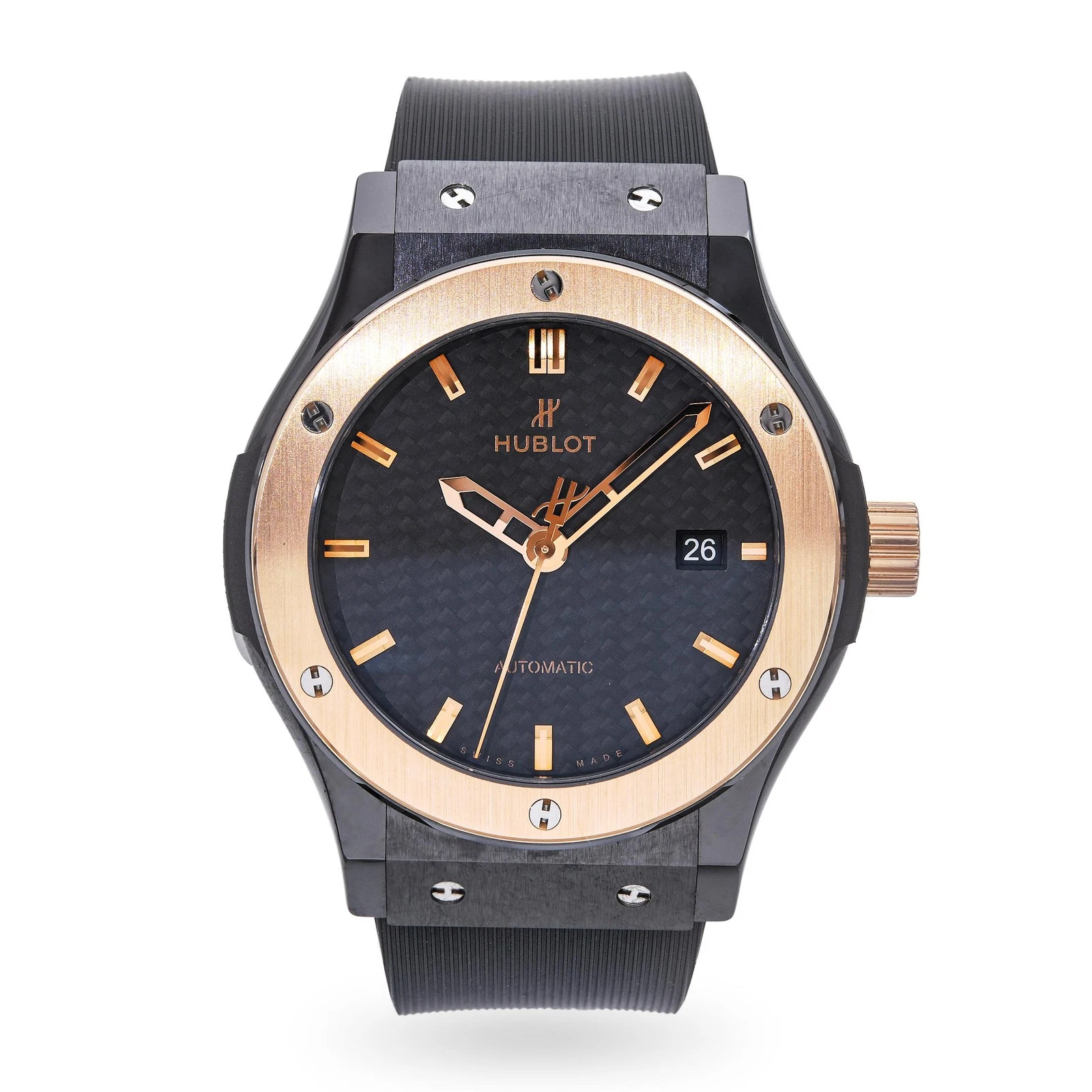 Hublot — Hublot Classic Fusion Ceramic & 18k Rose Gold Automatic Watch Ref 542.C0.1780.RX