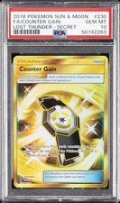 2018 POKEMON SUN & MOON LOST THUNDER SECRET #230 FULL ART/COUNTER GAIN PSA 10 on eBay