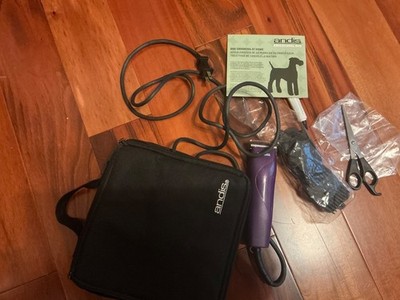 Andis Pro Pet Clippers MBG-2 Purple with 6 attachments