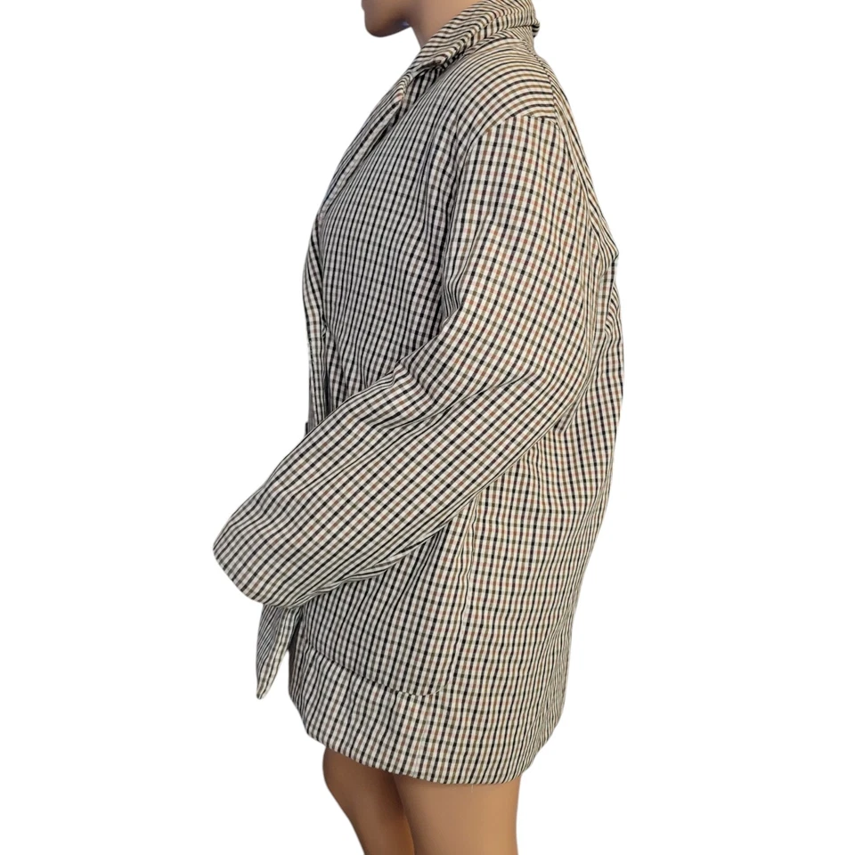 Madewell Womens Padded Doubled Breasted Blazer Jacket Plaid Size Medium $198 - Image 3 of 4