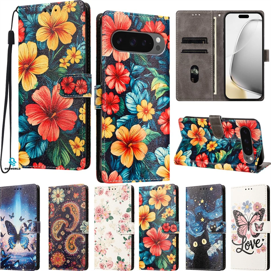 For Google Pixel 11 10 9 8 7 6 Pro 10A 9A Painting Wallet Case Phone Case Cover - Image 1 of 4