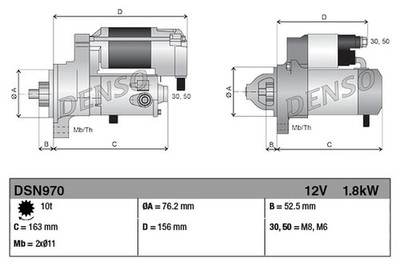 Denso Starter Motor DSN970