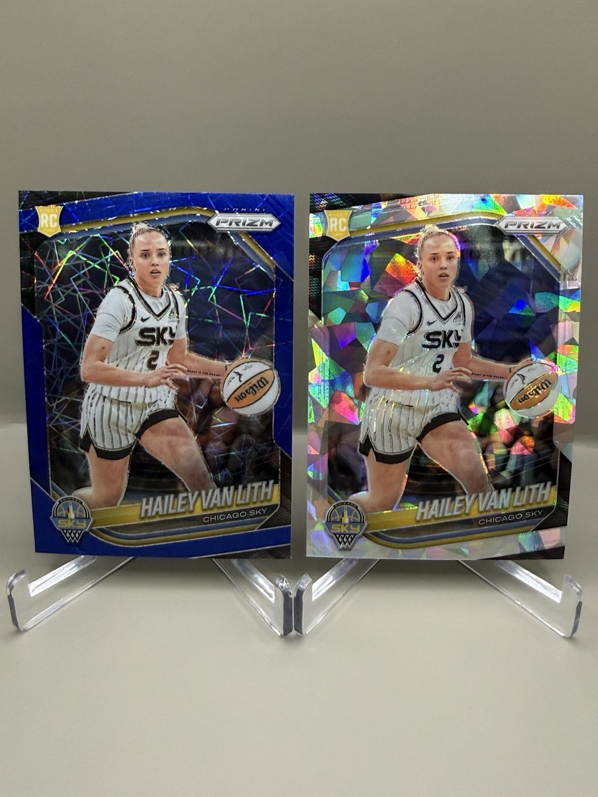 2025 Panini Prizm WNBA - Hailey Van Lith Blue Velocity & Cracked Ice RC #2  🏀