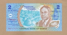 SAMOA: 2 Tala Banknote,(UNC),P-31d, 1990, No Reserve!