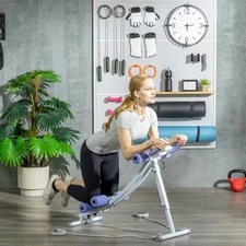 Soozier Foldable Ab Machine, Ab Workout Equipment with Resistance Bands