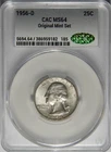 1956-D CAC MS64 FROM ORIGINAL MINT SET WASHINGTON QUARTER