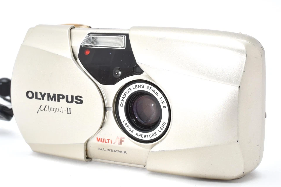 ⏯️【 NEAR MINT 】 Olympus μ mju II Point & Shoot 35mm Film Camera From Japan - Image 3 of 4