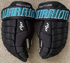 Logan Couture Game Worn Hockey Gloves - San Jose Sharks Warrior AX1 Pro Stock 