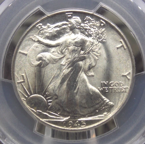 New Listing1945 "P" Walking LIBERTY Half Dollar 50c PCGS MS66 #546 Gem BU Unc ECC&C, Inc.