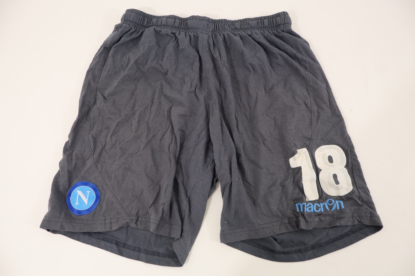 Napoli Training Shorts Macron #18 Player Issue L