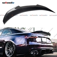 PSM STYLE CARBON FIBER HIGHKICK TRUNK LID SPOILER WING FOR 2008-17 AUDI A5 COUPE