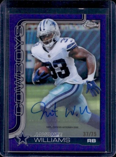 2025 Topps Chrome Javonte Williams Chrome Autographs (RAW)