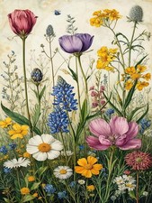 Diamond Painting Kits for Adults, Flowers 5D Diamond Art Kits Full Drill Diamond