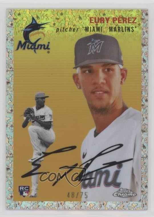 2023 Topps Chrome Platinum Anniversary 48/75 Eury Perez Pérez Rookie RC 10yf