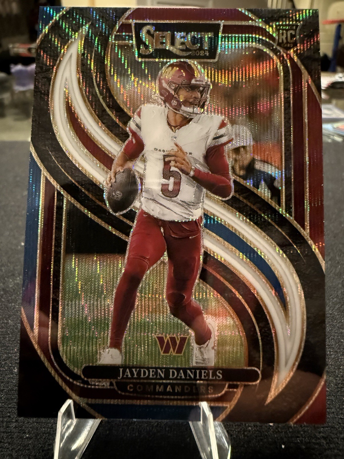 2024 Panini Select #112 Jayden Daniels Premier ROOKIE Tri-Color /249 Commanders