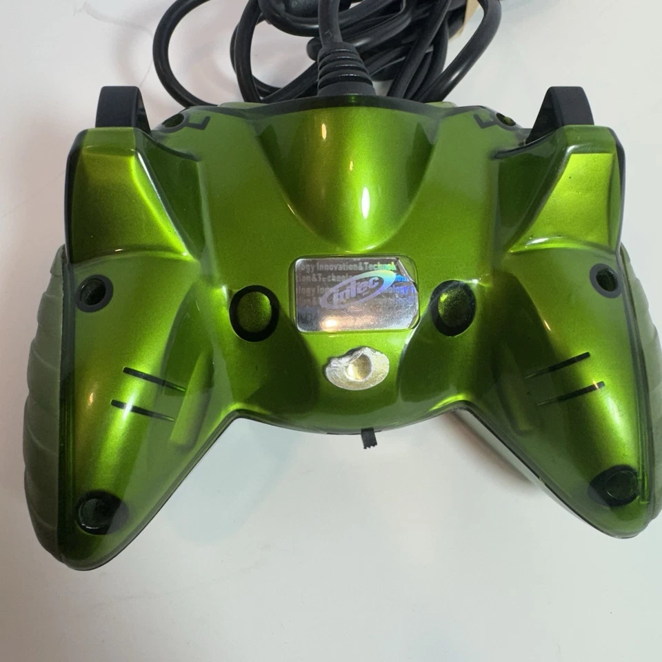 Original Xbox Controller Intec Wired Controller Gamepad 3rd Party Green TESTED - Image 3 of 4