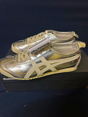 Onitsuka Tiger Mexico 66 Damen Sneaker Low Top Silber/Weiß EU 37 US 6