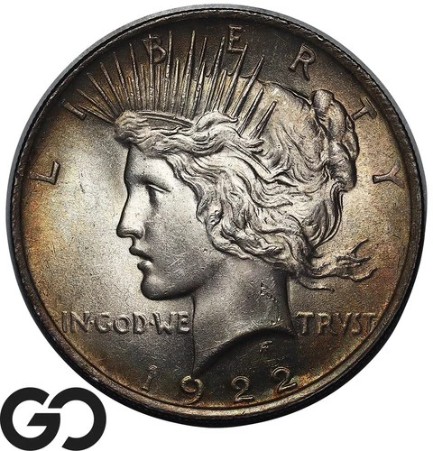 1922 Peace Dollar, Beautiful Solid Gem BU++