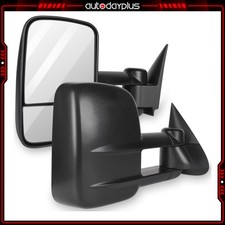 Pair Side View Towing Mirrors For 99-07 Chevy Gmc Sierra 1500-3500 Manual Black Pair Side View Towing Mirrors For 99-07 Chevy Gmc Sierra 1500-3500 Manual Black