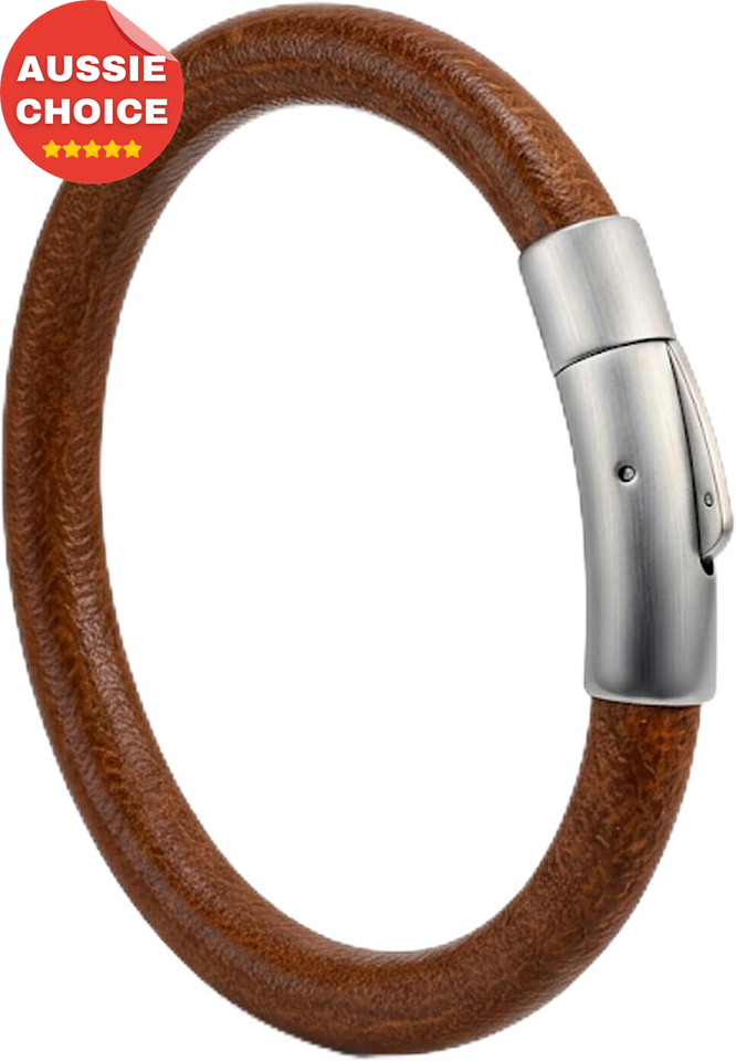 Tagger Clasp Handmade Antique Leather Bracelet Unisex Push-Button Clasp Premium Gift ...