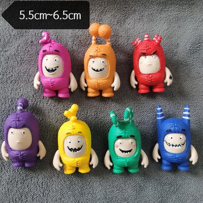 7-Piece Set of PVC Anime Oddbods Cute Cartoon Toy Figures