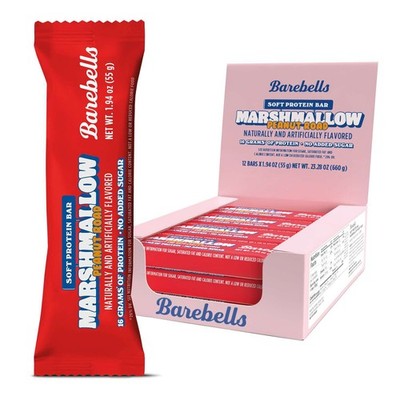 Barebells Soft Protein Bar Marshmallow Peanut Road No Sugar Healthy 12 Bars NEW