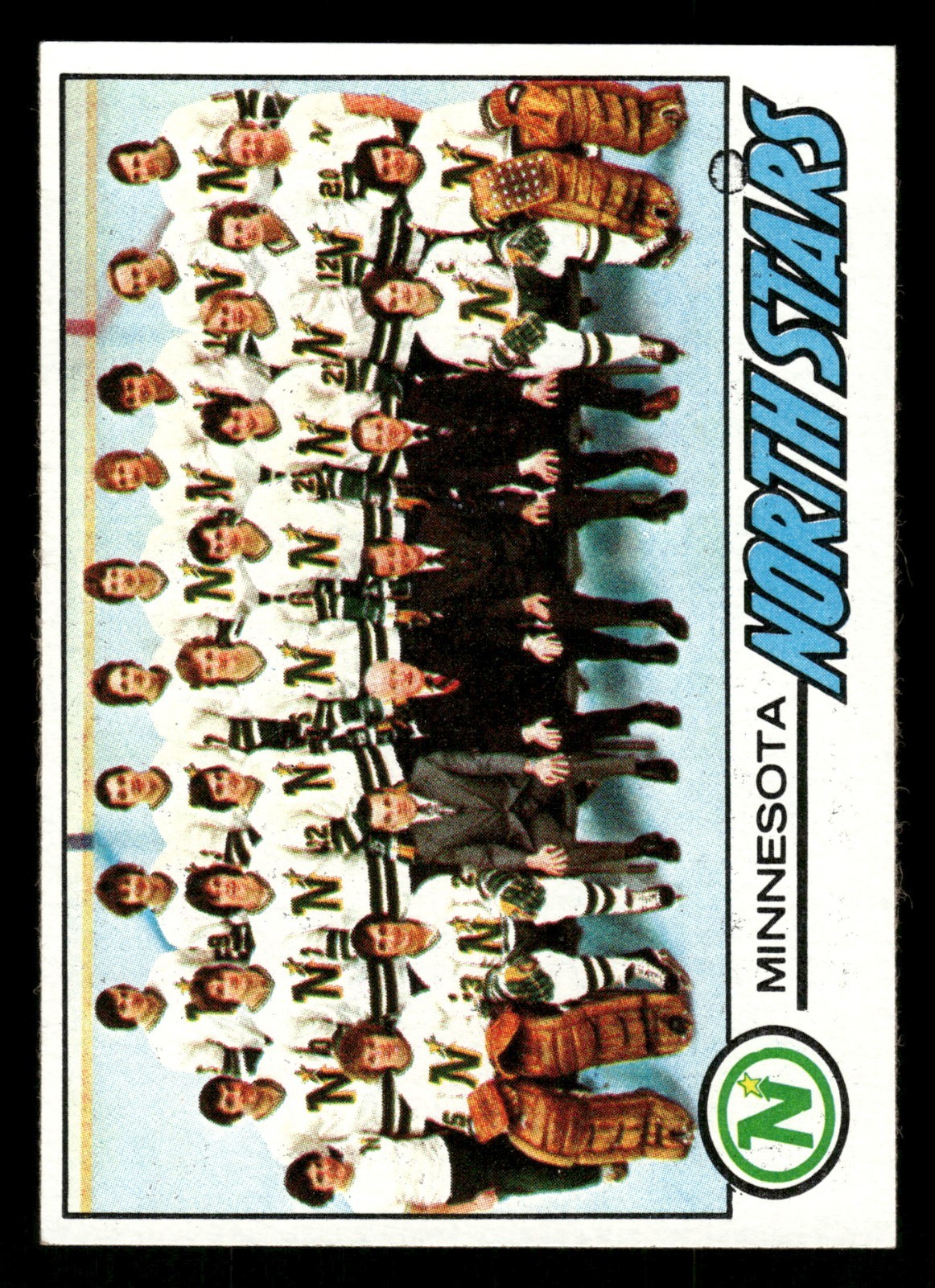 North Stars Team #79 Hockey Cards 1977 Topps trading card — raw and PSA graded price guide
