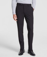 Calvin Klein Mens Slim fit Dress Pants 34 / 32 Black Solid Stretch