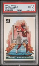 2024 Donruss Downtown! #16 Jayden Daniels RC Rookie SSP PSA 10 Commanders 