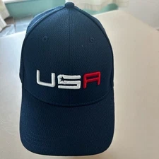 Ryder Cup Team USA Hat Men M/L 2020 Blue New Era Golf Polyester Cap Flex Fit