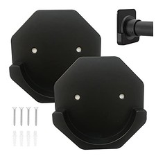 Shower Curtain Mounts 2 Pack Adhesive Brackets Stick On Wall Mounted Black