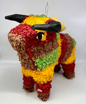 70s Vintage Toro Bull Pinata Made In Mexico ''The Story Of The Piñata'' FREE SHIP!