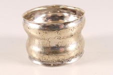 Serviettenring Silber um 1860 Floral Monogramm J.B. 25gramm