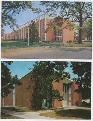 Hickory NC Lenoir Rhyne College 2 Views Vintage Postcard Minges Science Monroe 