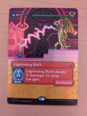MTG Lightning Bolt (1822) Foil Secret Lair Pixel Perfect Extra Life NM