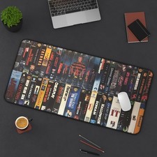 Retro Horror Movie Gaming Desk Mat Mouse Pad