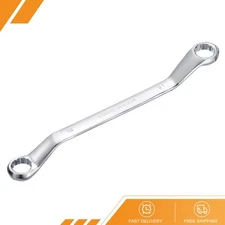 Offset Double Box End Wrench 18x21mm Metric 12 Point Chrome Plated Hand Tool