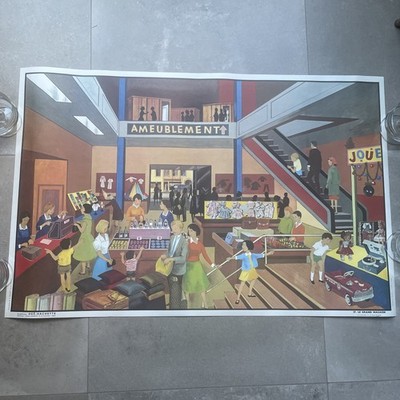 School poster 2 - La salle de bain 17 - Le grand Magasin OGÉ HACHETTE - 1960