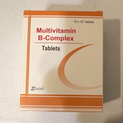 Saad Vitamin B Complex Tablets, 100 Count, Multivitamin Supplement, Vitamin Type