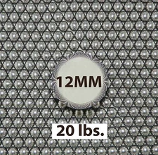 12MM  STEEL BALLS (15/32 Actual size) 20 LBS 