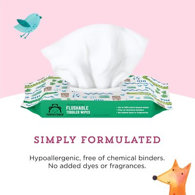 Baby Face Wipes Sensitive Skin Mama Bear Unscented, 180 Count (9