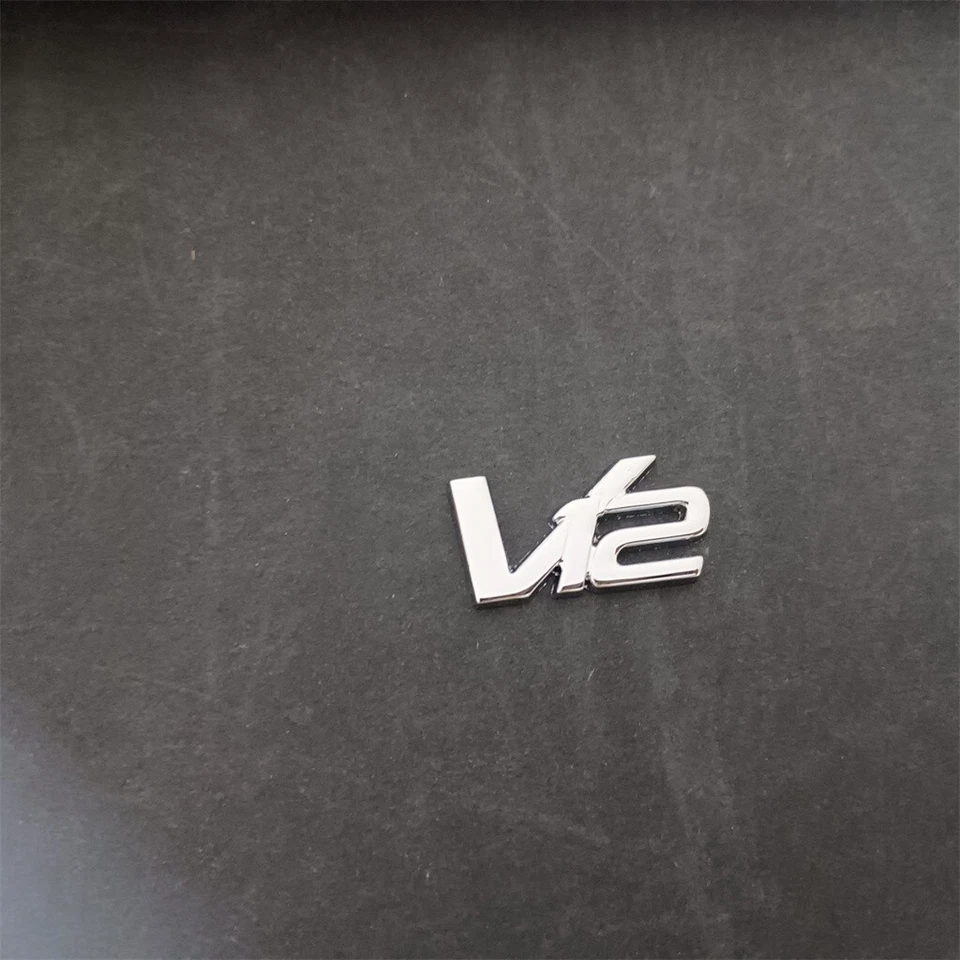 1X Aston martin V12 Metal Emblem Badge AD23-43548-DA - Image 3 of 3