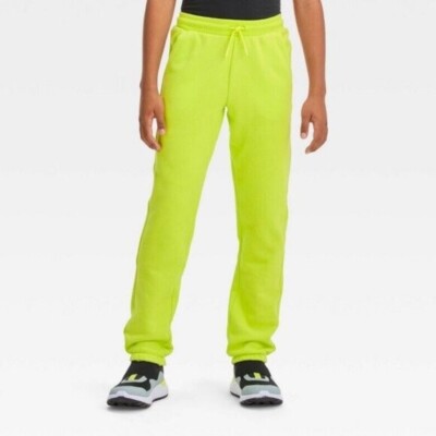 NEW! Boys' Fleece Joggers - All In Motion - Bright Lime