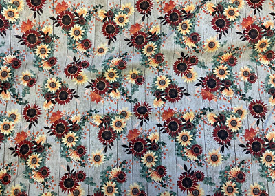 3 WISHES - HAPPY FALL #18120-TAN - FLOWERS BY BETH ALBERT- BY THE YARD