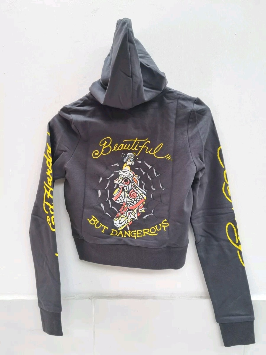 Ed Hardy Hoodie Joggers Tracksuit 2pc Beautiful But Dangerous