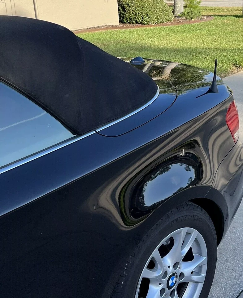 Mástil de varilla de alimentación de antena de aluminio negro corto de 4" AM/FM para BMW Serie 1 2005-2013 Foto 4 de 4