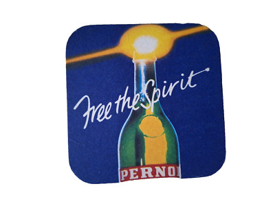Pernod Free The Spirit Bierdeckel, Vintage
