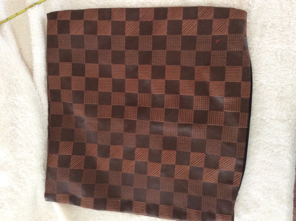 Moda Marrón Imitación Cuero Sofá Cama Decoración Juego de Funda de Almohada (2) PillowThrow Foto 2 de 4