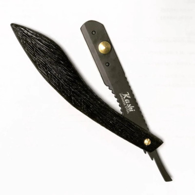 Kashi Professional, Barber Razor RB-123 Wood handle, Black Color